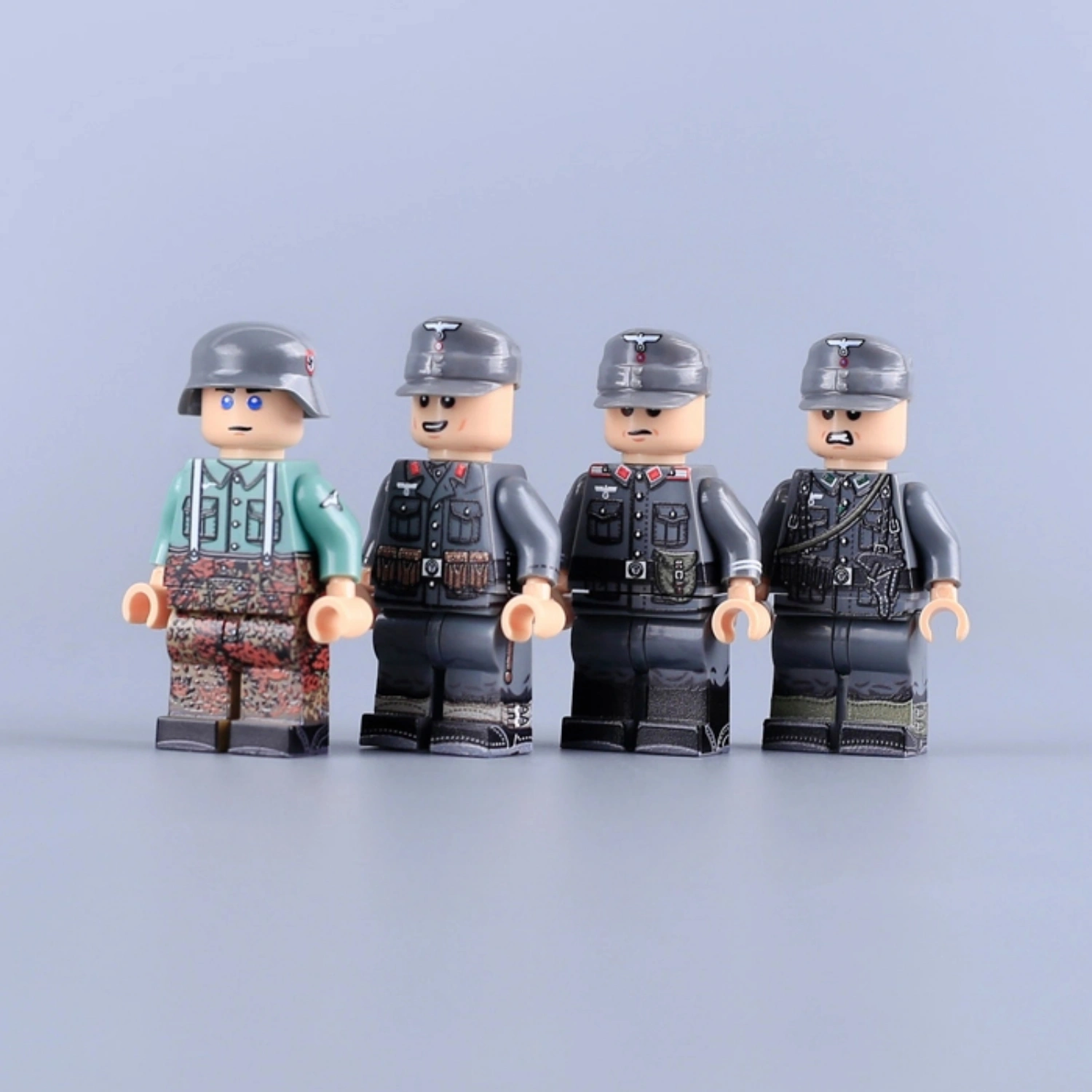 Minifigure - German Foreign Legion (Ostlegionen) volunteers and a Waffen-SS soldier from the late stages of the Second World War WWII (LEGO Compatible)