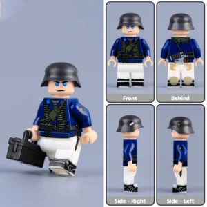 Minifigure - German Kriegsmarine Assistant Machine Gunner WWII (LEGO Compatible)