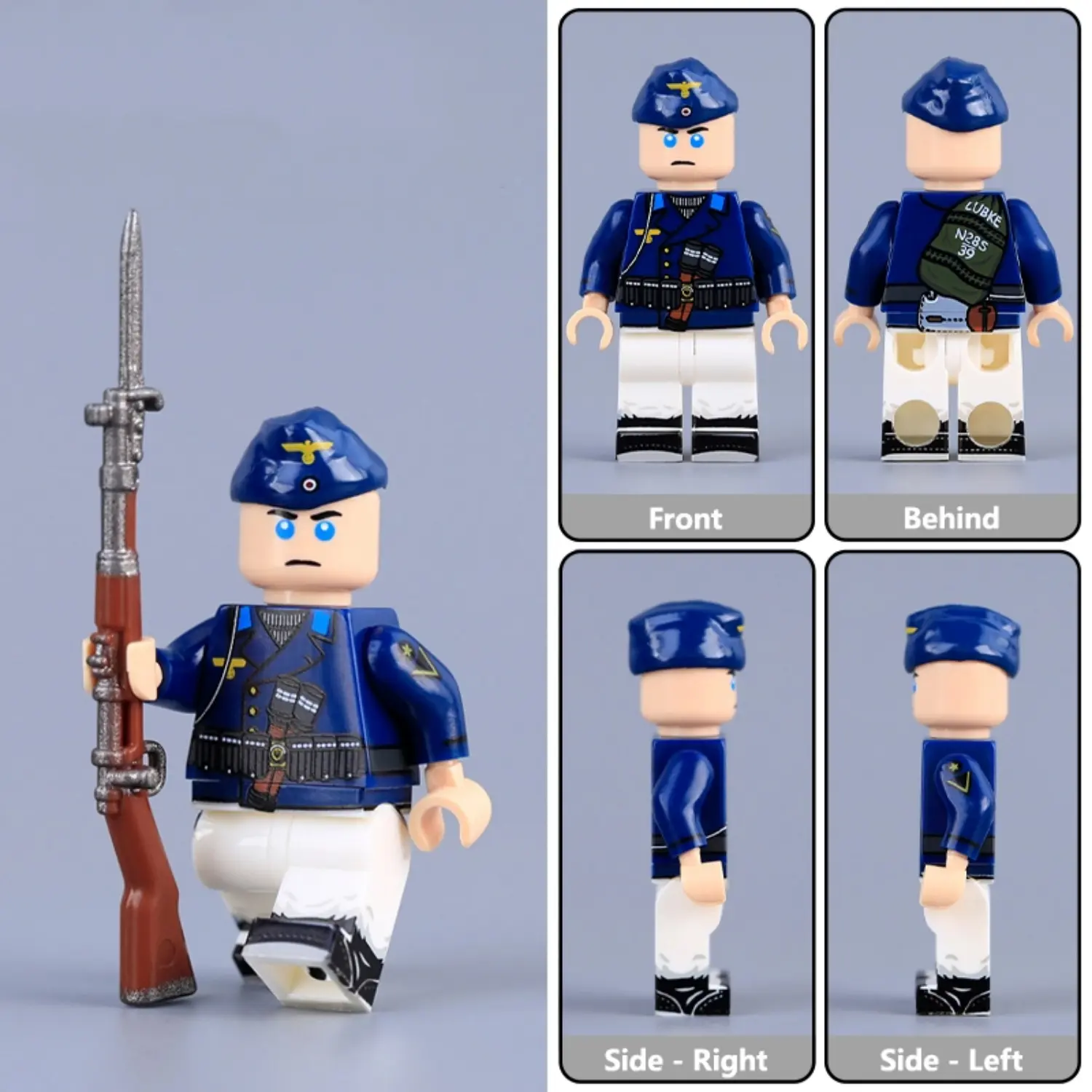 Minifigure - German Kriegsmarine Coastal Assault Trooper WWII (LEGO Compatible)