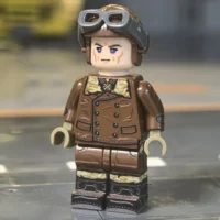 Minifigure - German Red Baron Fighter Pilot (Leather Jacket Version) WWI (LEGO Compatible)