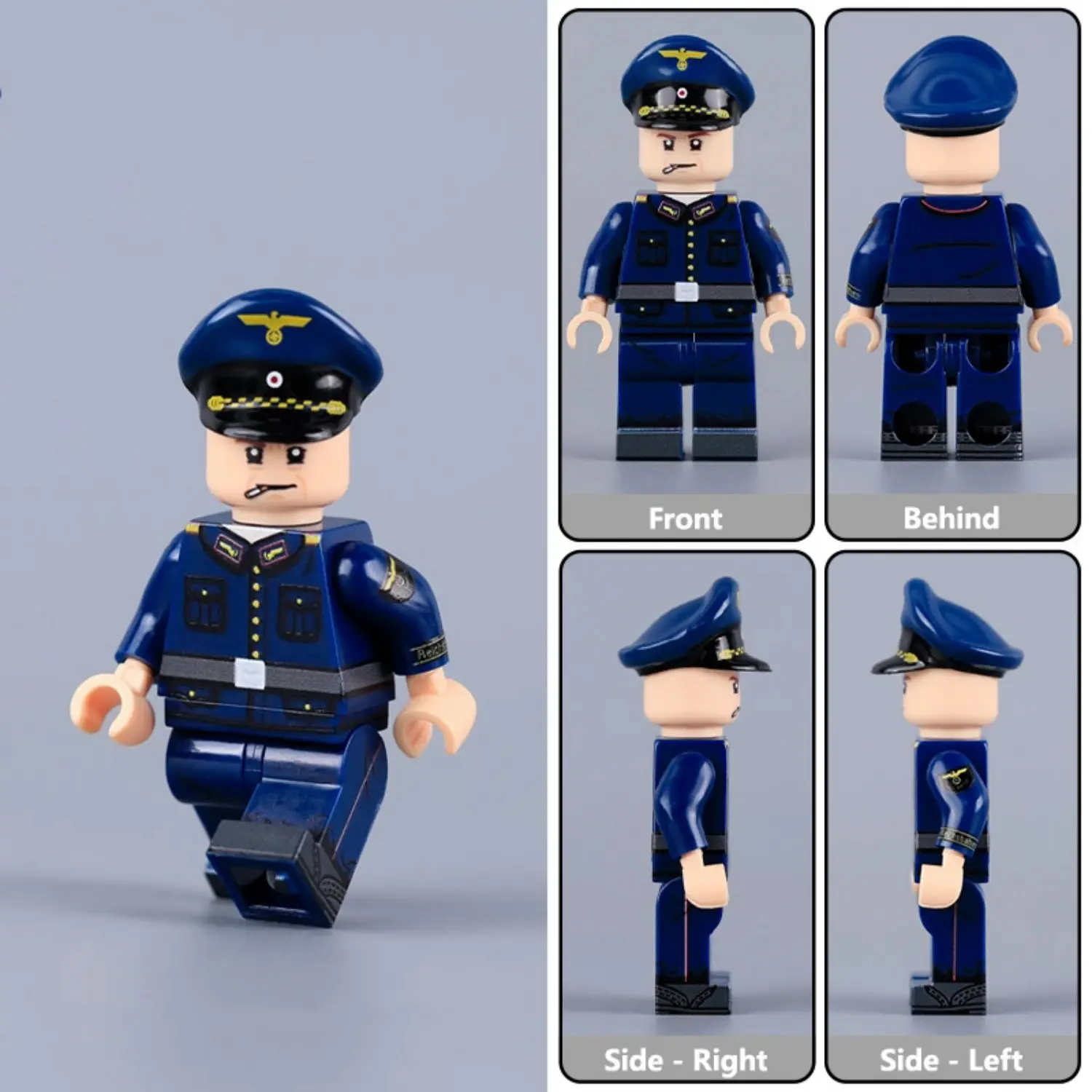 Minifigure - German State Railway Officer (Werkmeister, Deutsche Reichsbahn) WWII (LEGO Compatible)