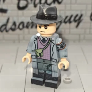 Minifigure - German Volkssturm Militia Member with Classic Fedora Vintage Detective Hat WWII (LEGO Compatible)