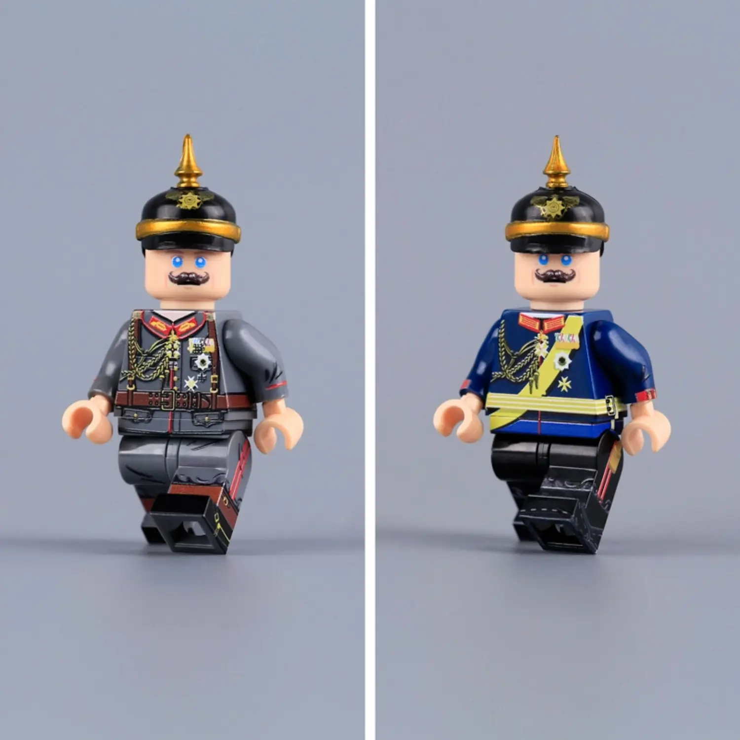 Minifigure - Kaiser Wilhelm II Officer (World War I - EarlyField Service) (LEGO Compatible)2 Minifigure - Kaiser Wilhelm II Officer (World War I - EarlyField Service) (LEGO Compatible)