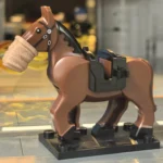 Minifigure - Military Cavalry / Artillery Horse brown with Equine Gas Mask WWI (LEGO Compatible)