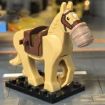 Minifigure - Military Cavalry / Artillery Horse light brown with Equine Gas Mask WWI (LEGO Compatible)