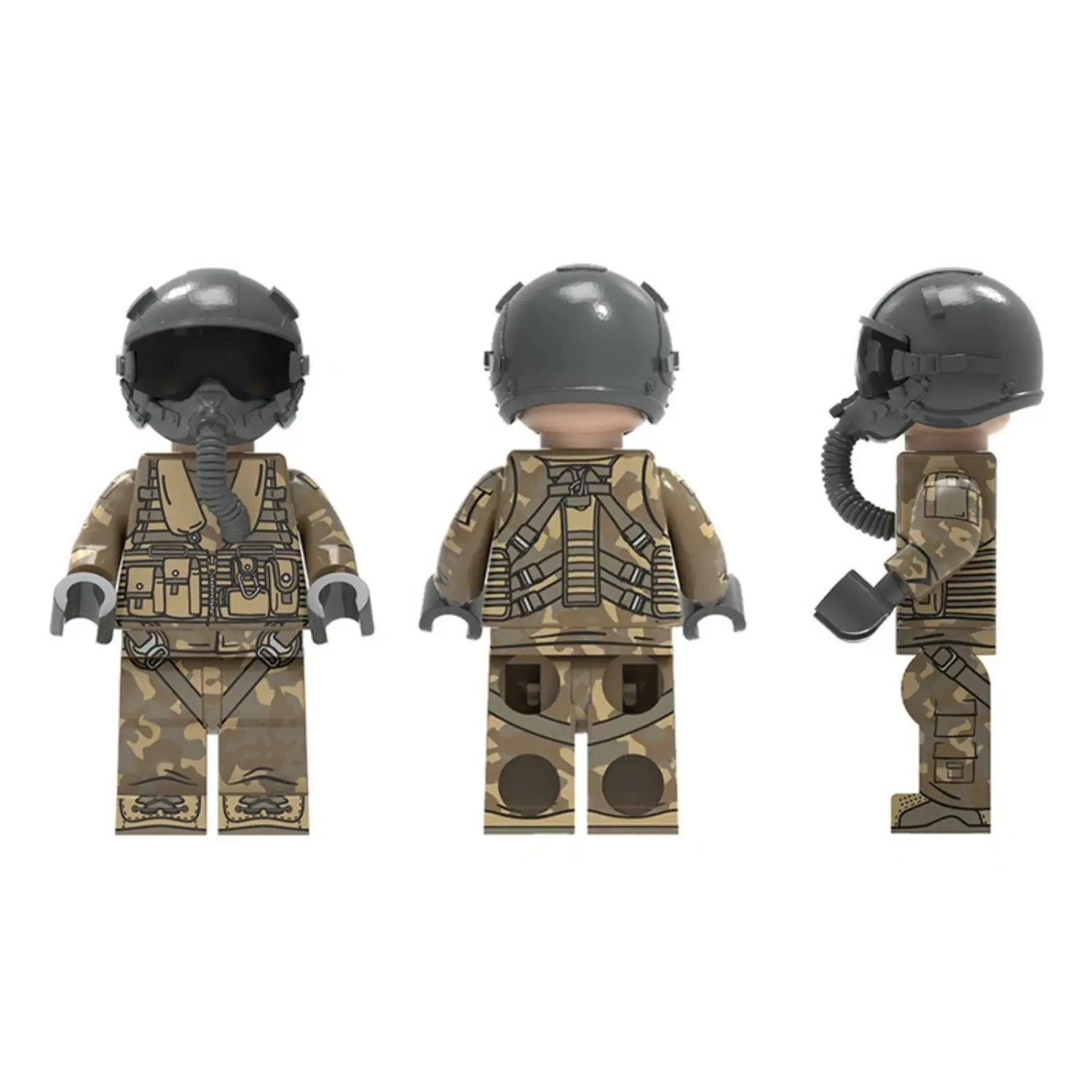 Minifigure - Modern Air Force Fighter Pilot Military Combat Aviator (LEGO Compatible)