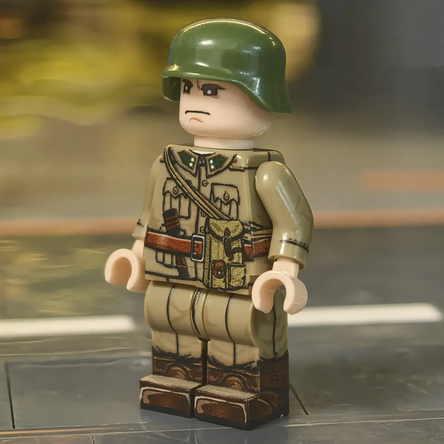 Minifigure - Royal Hungarian Honvéd Infantryman, specifically a Non-Commissioned Officer (NCO) wearing the M43 Field Uniform WWII (LEGO Compatible) 2 Minifigure - Royal Hungarian Honvéd Infantryman, specifically a Non-Commissioned Officer (NCO) wearing the M43 Field Uniform WWII (LEGO Compatible)