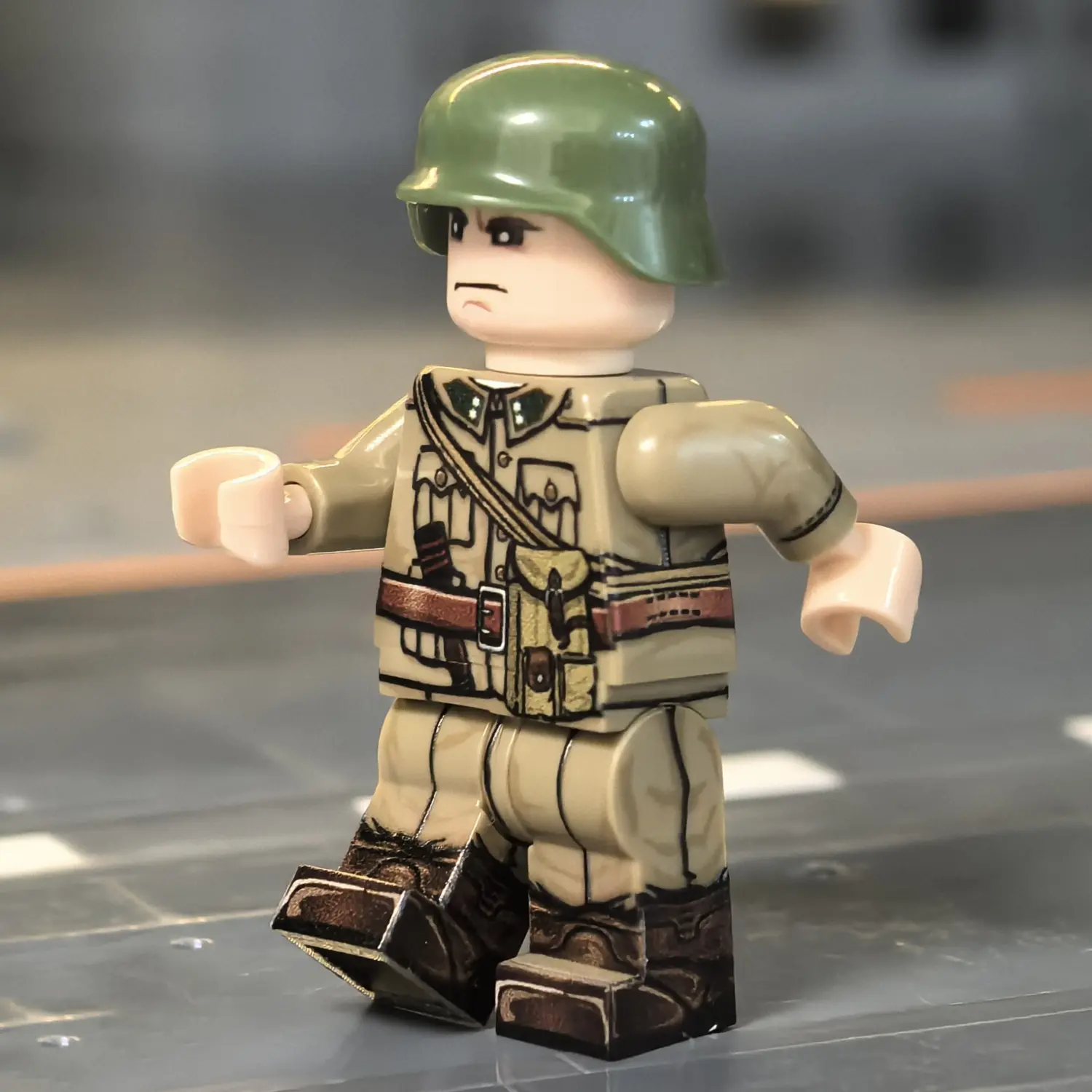 Minifigure - Royal Hungarian Honvéd Infantryman, specifically a Non-Commissioned Officer (NCO) wearing the M43 Field Uniform WWII (LEGO Compatible) 3 Minifigure - Royal Hungarian Honvéd Infantryman, specifically a Non-Commissioned Officer (NCO) wearing the M43 Field Uniform WWII (LEGO Compatible)