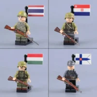 Minifigure - Soldiers from various minor Axis powers and co-belligerent nations WWII (LEGO Compatible)