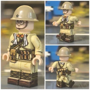 Minifigure – Imperial Japanese Army (IJA) Second Class Private Assistant Machine Gunner from the 1940 ground forces WWII (LEGO Compatible)