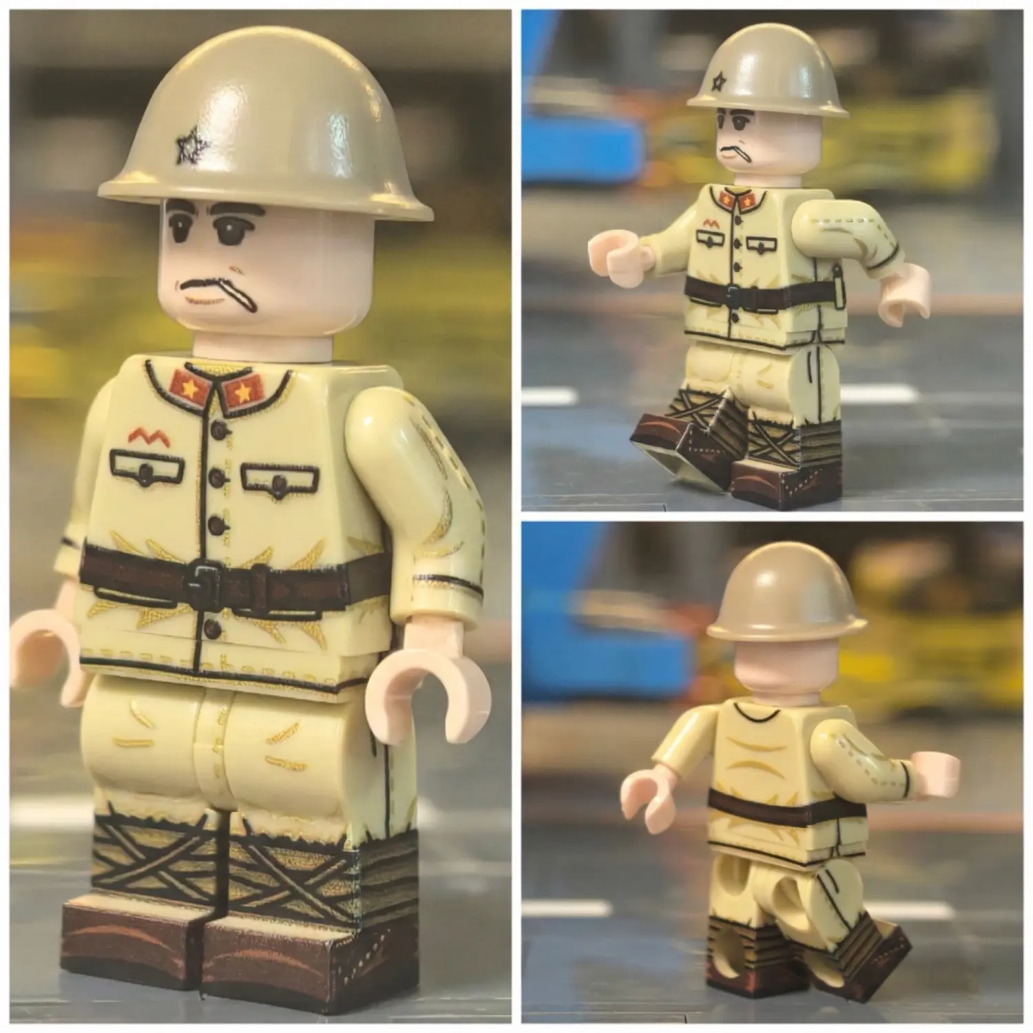 Minifigure – Imperial Japanese Army (IJA) Second Class Private Unequipped Infantryman from the 1940 ground forces WWII (LEGO Compatible)