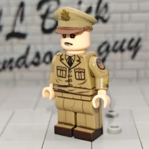 Minifigure – US Army Corps of Engineers Major assigned to SHAEF (Supreme Headquarters Allied Expeditionary Force) WWII (LEGO Compatible)
