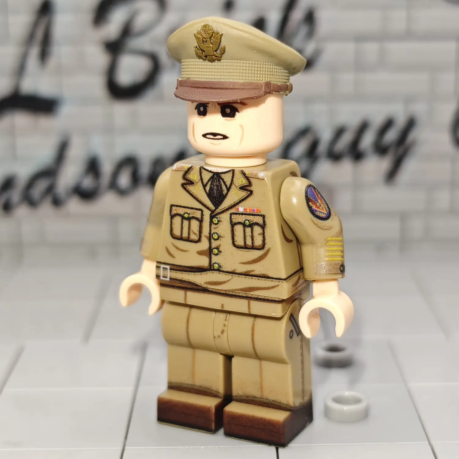 Minifigure – US Army Infantry Lieutenant Colonel (SHAEF Headquarters) WWII (LEGO Compatible)