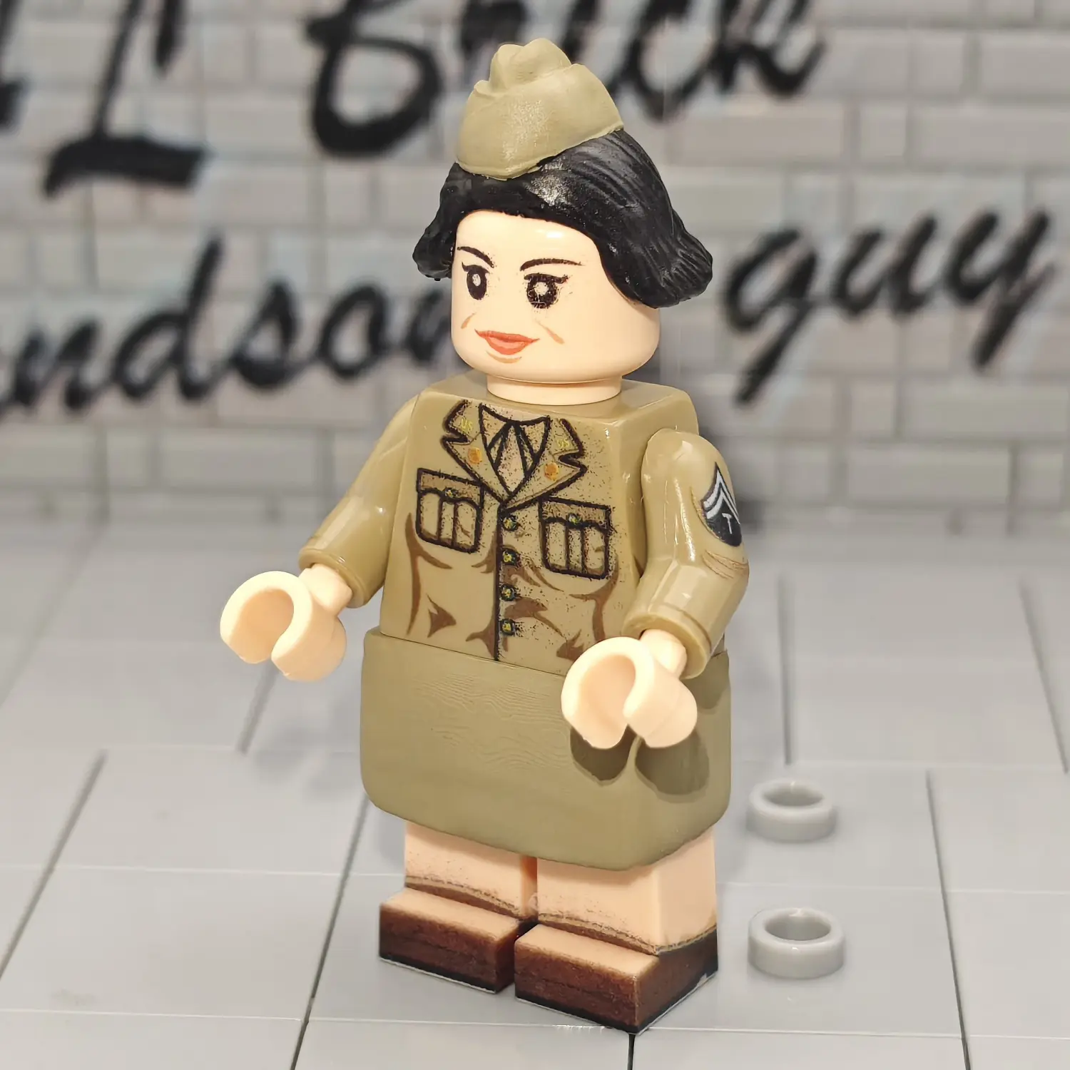 Minifigure – United States Women's Army Corps (WAC) Technician Fifth Grade WWII (LEGO Compatible)