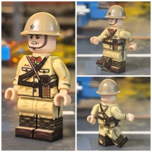 Minifigure – WWII Imperial Japanese Army (IJA) Lance Corporal Light Machine Gunner from the 1940 ground forces WWII (LEGO Compatible)