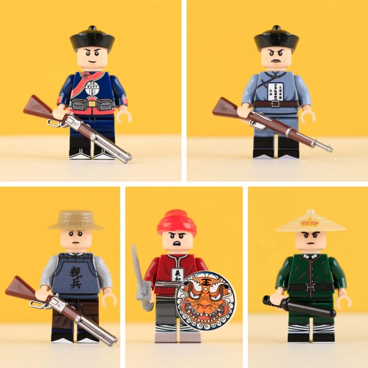 Minifigure – various military and law enforcement factions from the turbulent late Imperial Chinese and colonial era (LEGO Compatible)