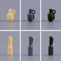 Custom Piece Miniature – 6 Piece Grenade Set – 3D Print for LEGO Minifigure