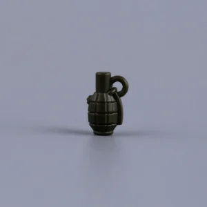 Custom Piece Miniature – Army Green Mills Bomb (Fragmentation Grenade) – 3D Print for LEGO Minifigure