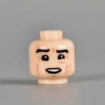 Custom Piece Miniature – Battle-Scarred Soldier Head (Weary Smile / Panting) WWII – 3D Print for LEGO minifigure