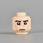 Custom Piece Miniature – Battle-Scarred Soldier Minifigure Head (Light Flesh) WWII – 3D Print for LEGO minifigure