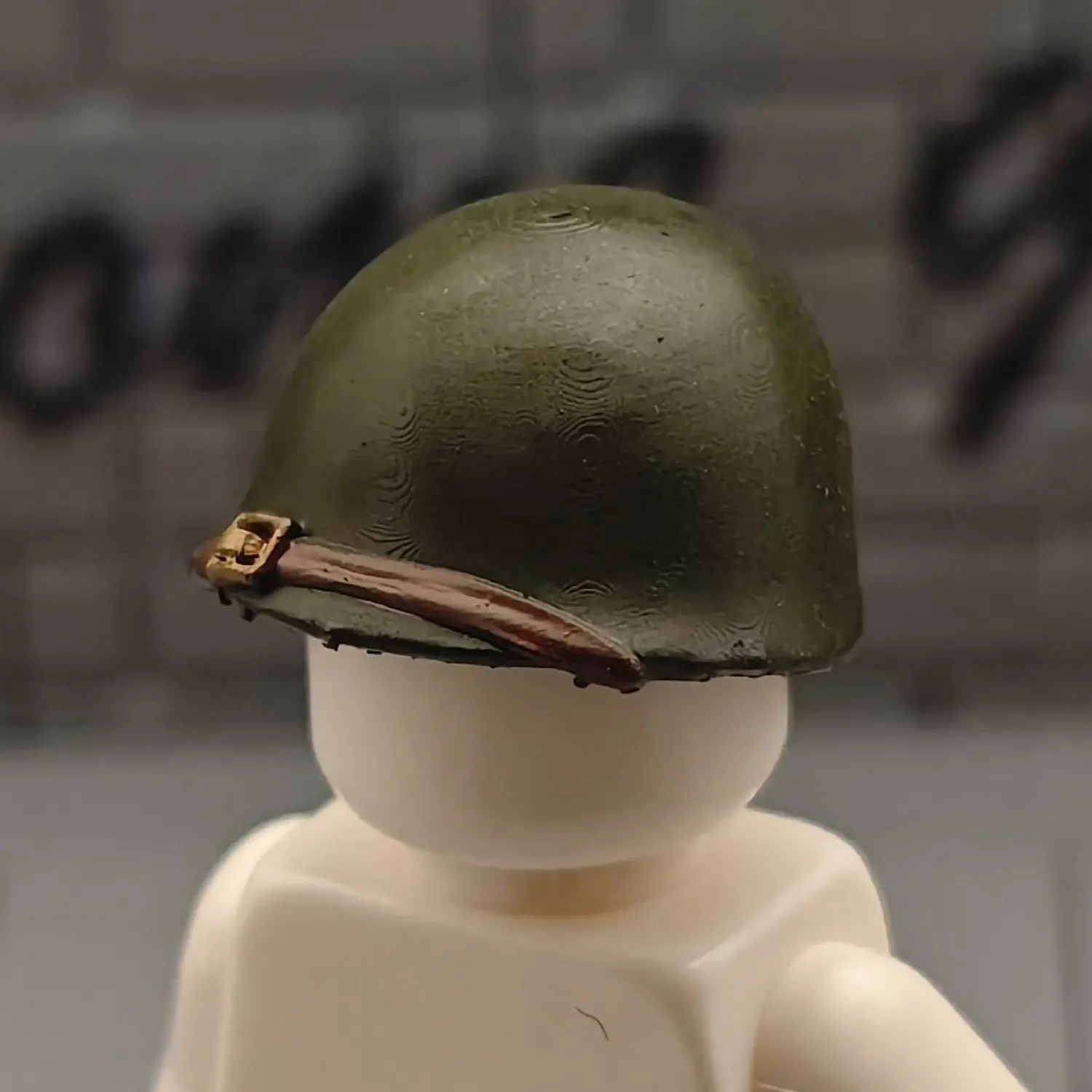 Custom Piece Miniature – U.S. Army M1 Helmet dark Olive Drab Green – 3D Print for LEGO minifigure