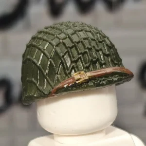 Custom Piece Miniature – U.S. Army M1 Helmet with Camouflage Netting – 3D Print for LEGO minifigure