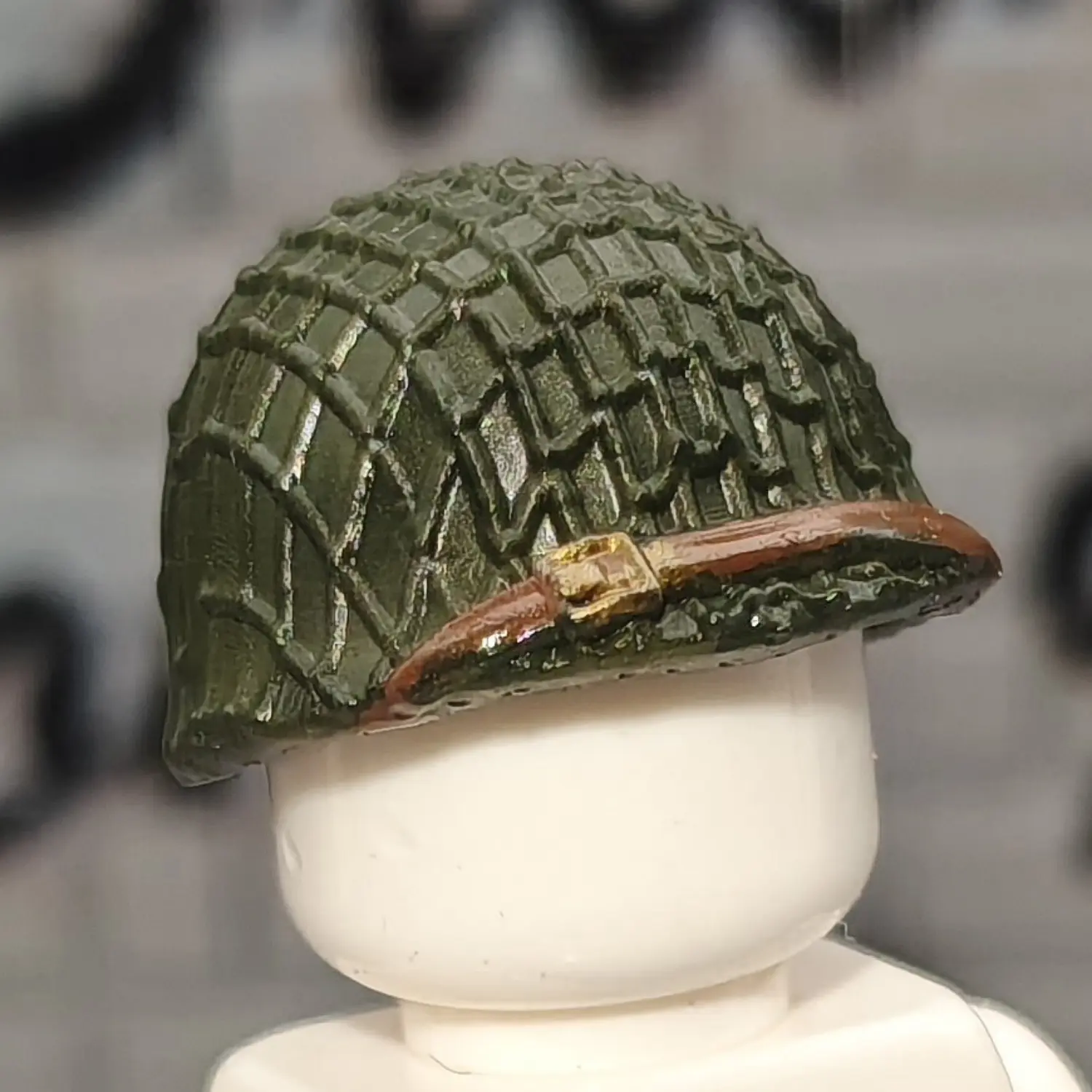 Custom Piece Miniature – U.S. Army M1 Helmet with Camouflage Netting – 3D Print for LEGO minifigure Custom Piece Miniature – U.S. Army M1 Helmet with Camouflage Netting – 3D Print for LEGO minifigure
