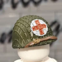 Custom Piece Miniature – U.S. Army M1 Medical Helmet with Camouflage Net – 3D Print for LEGO minifigure Custom Piece Miniature – U.S. Army M1 Medical Helmet with Camouflage Net – 3D Print for LEGO minifigure