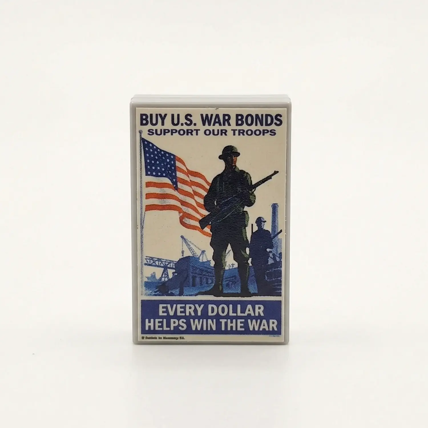Custom Piece Printed Tile – 2x3 Tile (WWII US War Bonds Poster) – 3D Print for LEGO minifigure