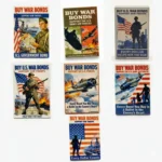Custom Piece Printed Tile – (2x3) WWII US War Bonds Poster Set – 3D Print for LEGO minifigure