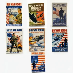 Custom Piece Printed Tile – 2x3 (WWII US War Bonds Poster Set) – 3D Print for LEGO minifigure