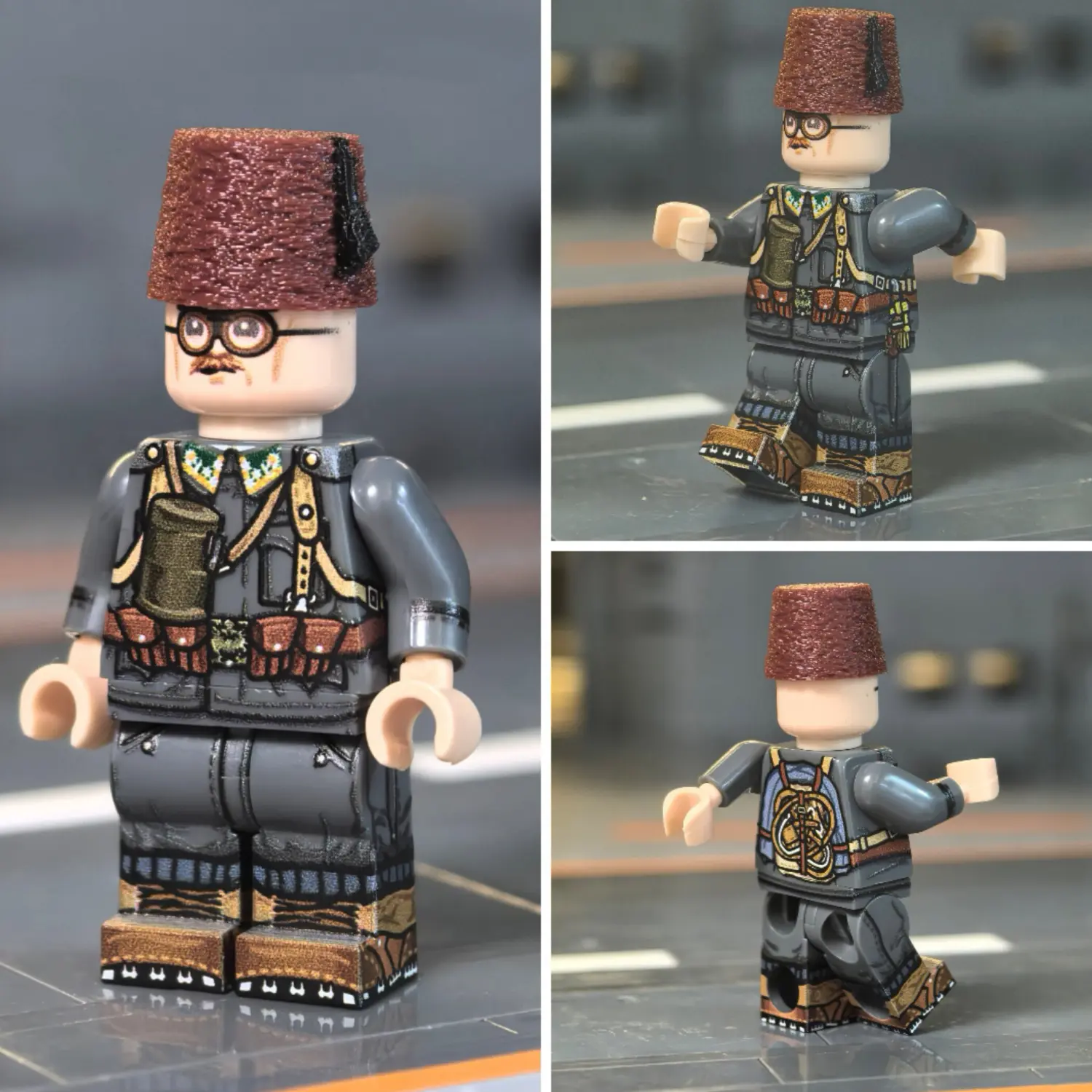 Minifigure - Austro-Hungarian CroatianBosnian Mountain Staff Sergeant serving in a specialized Mountain Stormtrooper (Sturmtruppen) unit WWI (LEGO Compatible)