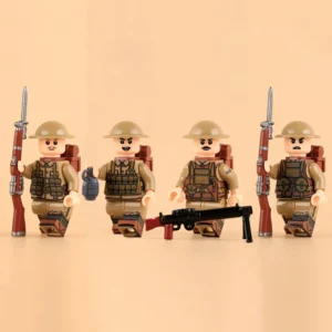 Minifigure - British Army Infantry Squad WWI (LEGO Compatible)