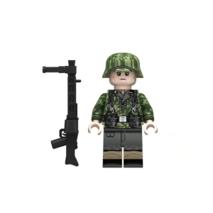 Minifigure - German German Waffen-SS Machine Gunner WWII (LEGO Compatible) Minifigure - German German Waffen-SS Machine Gunner WWII (LEGO Compatible)