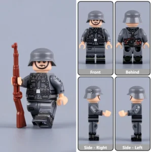 Minifigure - German Infantry Rifleman (Grenadier) WWII (LEGO Compatible)