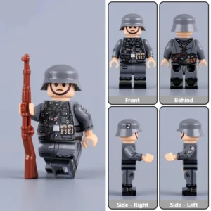 Minifigure - German Late-War Infantryman (Gewehr 43 Rifleman) WWII (LEGO Compatible)