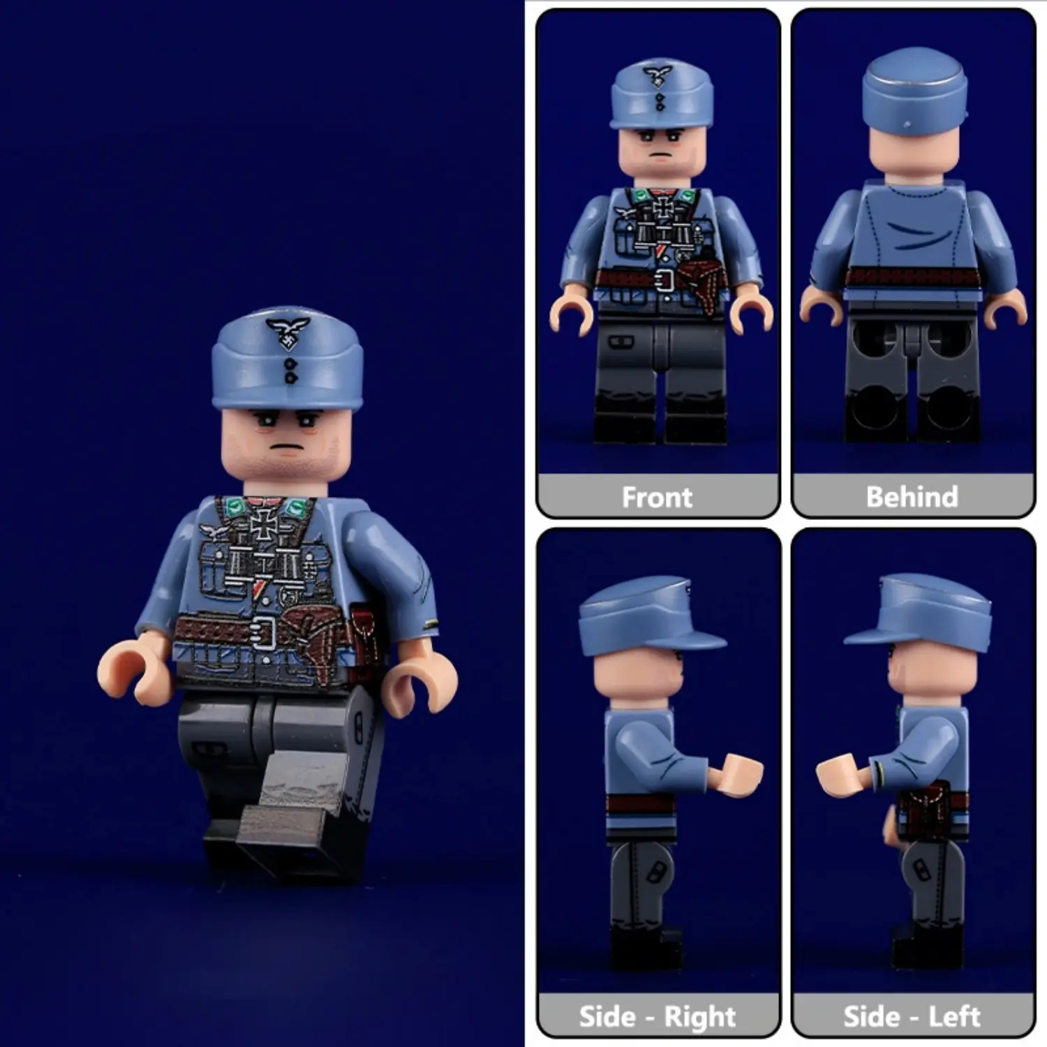 Minifigure - German Luftwaffe (Air Force) Field Officer WWII (LEGO Compatible)