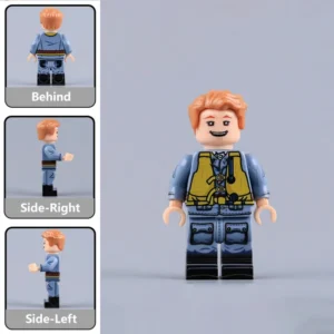 Minifigure - German Luftwaffe Air Force Fighter Pilot with a bright yellow life preserver WWII (LEGO Compatible)