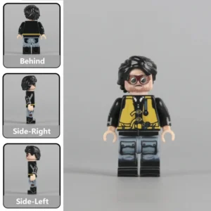 Minifigure - German Luftwaffe Air Force Fighter Pilot with black leather bomber flight jacket WWII (LEGO Compatible)