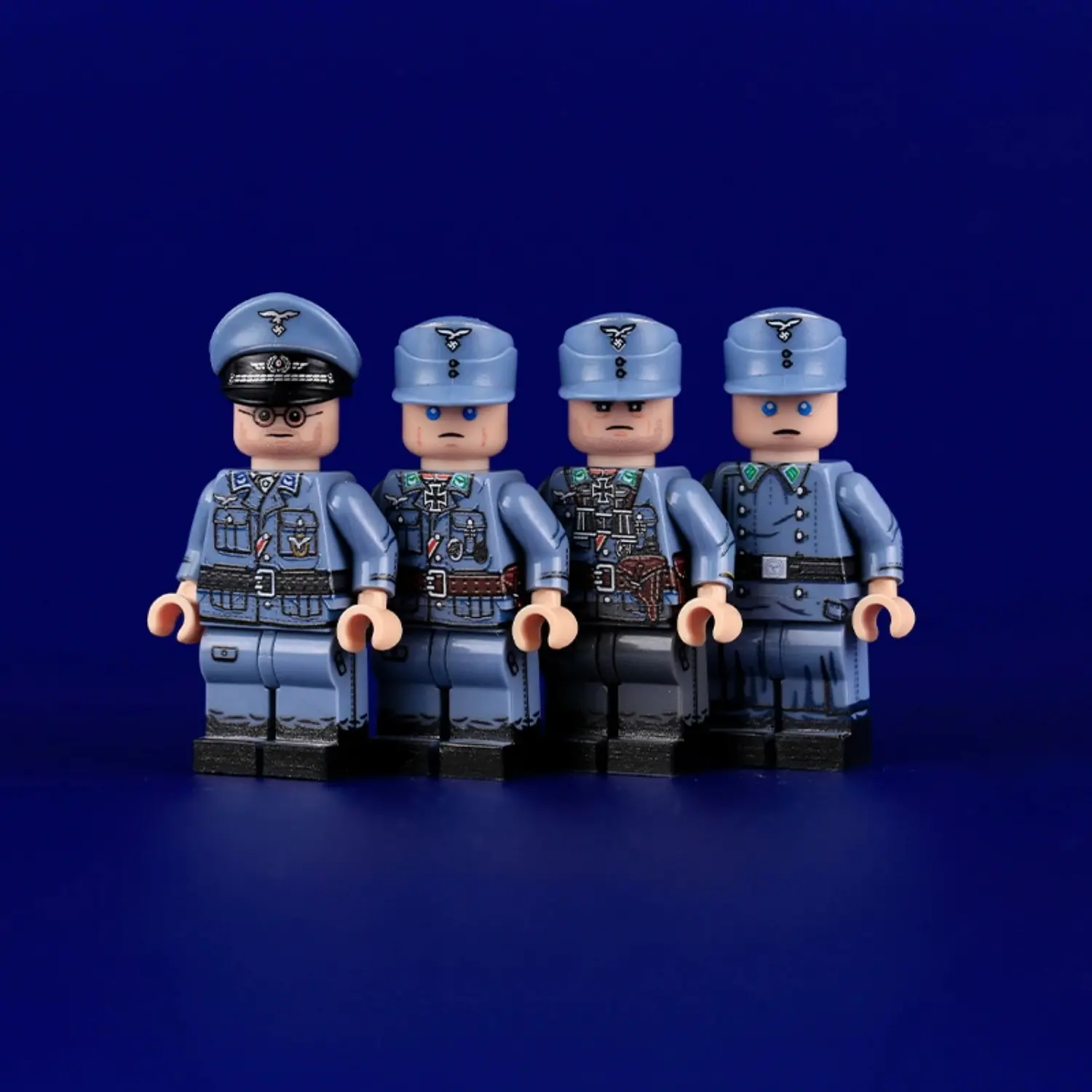 Minifigure - German Luftwaffe (Air Force) Ground Forces Set WWII (LEGO Compatible)