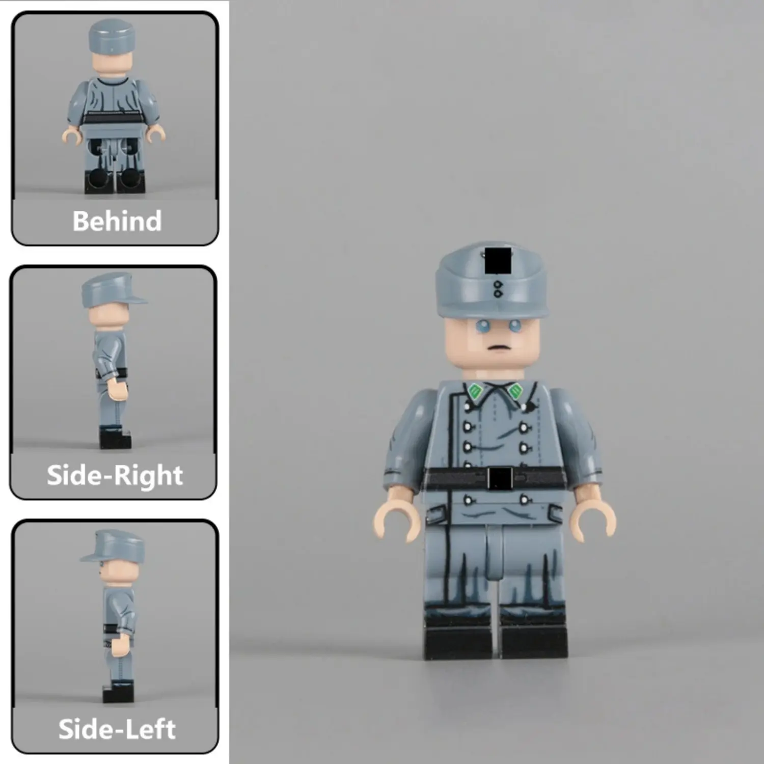 Minifigure - German Luftwaffe (Air Force) Soldier in Field Coat WWII (LEGO Compatible)
