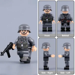Minifigure - German Non-Commissioned Officer (NCO) or Squad Leader (Gruppenführer) from the mid-to-late stages WWII (LEGO Compatible)