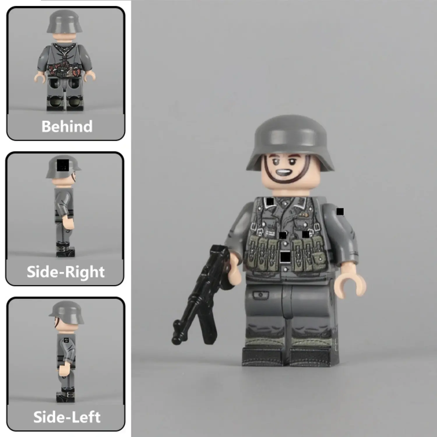Minifigure - German Non-Commissioned Officer (NCO) or Squad Leader (Gruppenführer) from the mid-to-late stages WWII (LEGO Compatible)