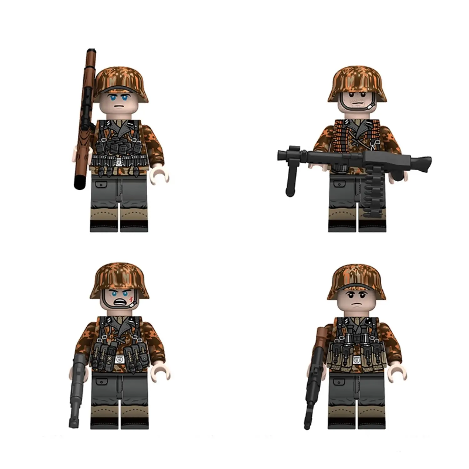 Minifigure - German Waffen-SS Infantry Squad (Late War) (LEGO Compatible)