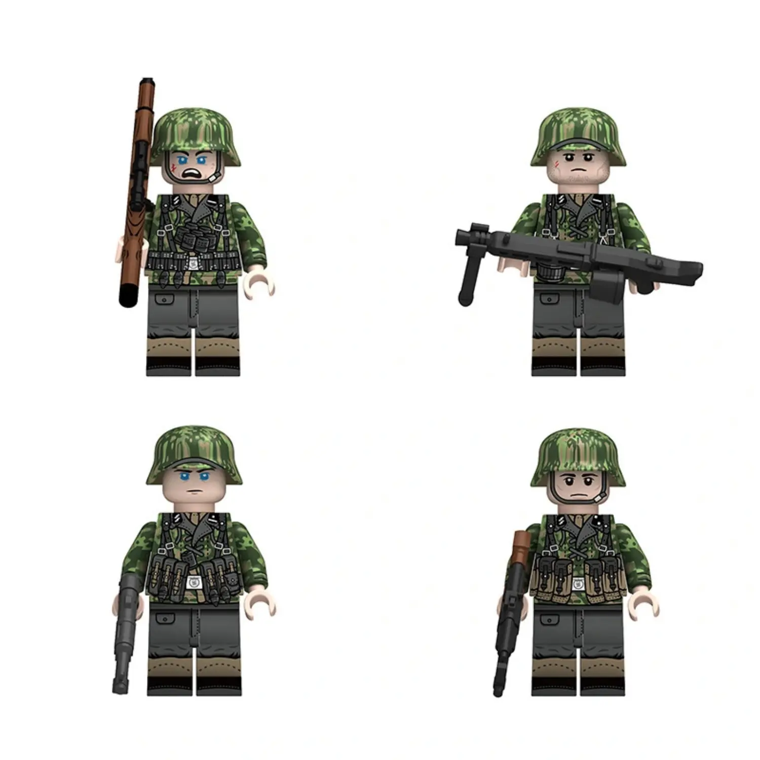 Minifigure - German Waffen-SS Infantry Squad Set WWII (LEGO Compatible)