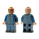 Minifigure - Nazi Concentration Camp Political Prisoner (Facial Lacerations & Red Triangle Badge) WWII