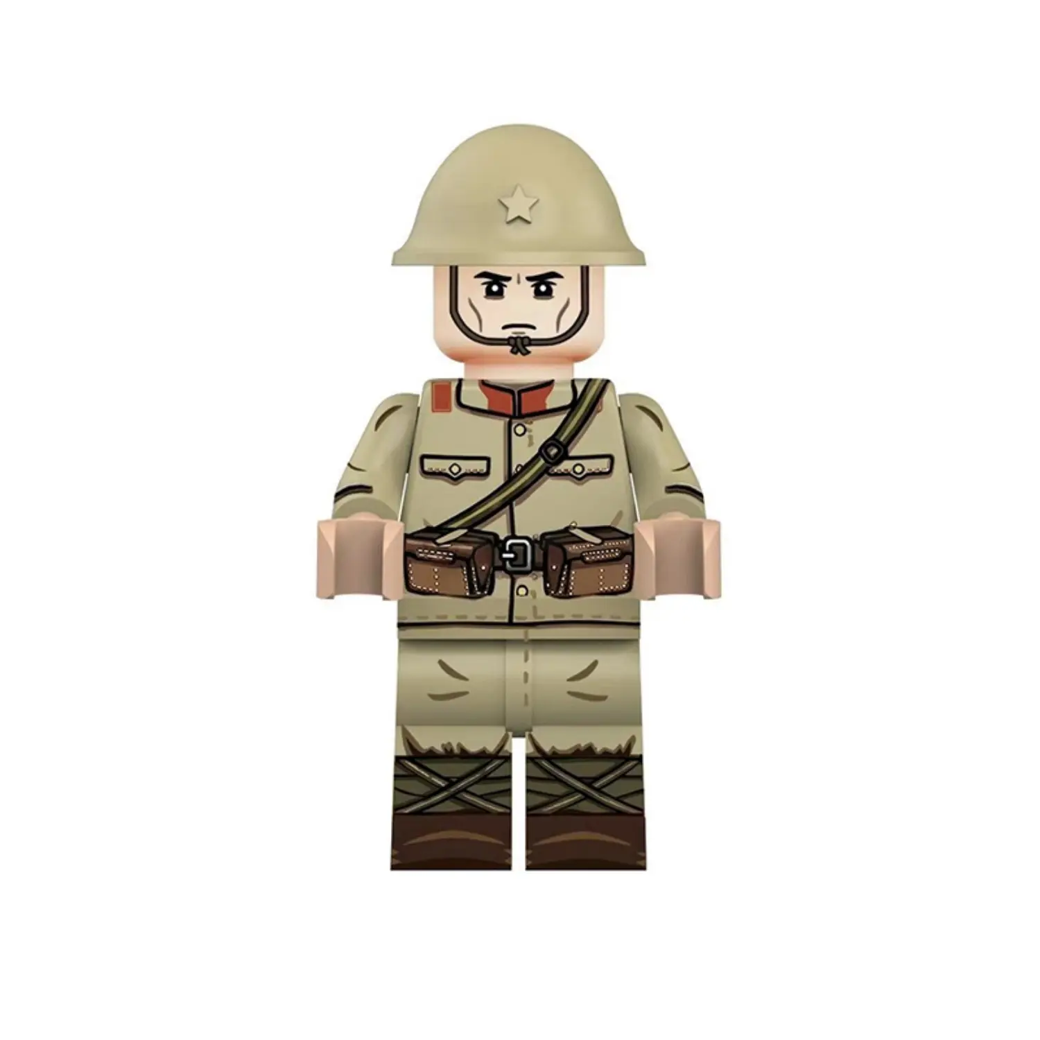 Minifigure – Imperial Japanese Army (IJA) Battle-Worn Soldier WWII (LEGO Compatible)
