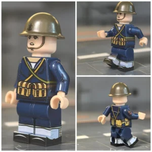 Minifigure – Imperial Japanese Navy SNLF Machine Gunner WWII (LEGO Compatible)