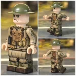 Minifigure – U.S. Army BAR Gunner (Automatic Rifleman) WWI (LEGO Compatible) Minifigure – U.S. Army BAR Gunner (Automatic Rifleman) WWI (LEGO Compatible)