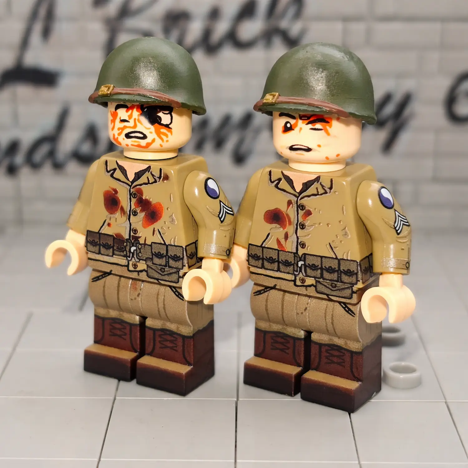 Minifigure – U.S. Army Battle Casualties (Omaha Beach) WWII (LEGO Compatible)